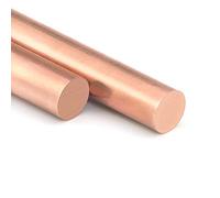 XMRISE Copper Rods T2 Pure Red Solid Lathe Round Bar Sticks Wires Metalworking Mold Electrode welding Industrial Raw Materials 2pcs,diameter：10mm*500mm