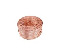 XMRISE Flat Braided Copper Wire Drain Cable Electric Stranded Bare Flexible Spiral Grounding Lead conductive Conductors 20m