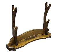 XMRISE Sword Stand Table Floor Katana Display Suitable Samurai Holder Solid Wood 2-Tier