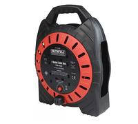 XMS18REEL10 Faithfull Semi Enclosed Cable Reel 240V 10m 13A 4 Sockets