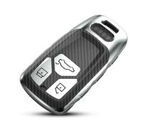 XMSCN Audi Carbon Fiber Key Fob Cover - Holder, Protector for A4 A5 Q7 Q5 TT TTS S4 S5 RS4 RS5 Keyless Entry 3 Buttons