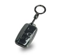 XMSCN TPU Key Fob Cover for Defender Discovery Evoque LR4 Range Rover Sport, TPU Key Fob Case for JAGUAR F-PACE F-TYPE XE XF XFR XJ Accessories with Keychains, Smart Key Protector,