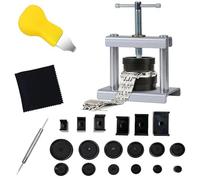 XMSHYODSM Watch Press Tool Set, Watch Back Case Closer for Closing The Cover, Watchs Battery Replacement Tools Kit Press Tools Watchs Repair Set with 18 Dies for Watches with A Pry Opening