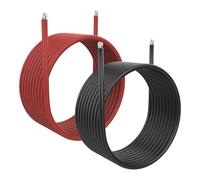 XMSJSIY 10 Gauge Wire Silicone Electrical Cable Red & Black 10 AWG Wire 2 Core Conductor Battery Cable Oxygen Free Stranded Tinned Copper Wire for RC Car Marine Battery Clamp Cable (3 M / 9.84 FT)