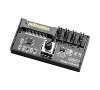 XMSJSIY 4Pin PWM Cooling Fan Speed Knob Controller 12V PC Chassis Adapter | 4 Channel PWM Radiator Hub Speed Controller Suitable for 4 Fans Chassis Panel Mount SATA Interface Power Supplied