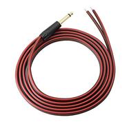 XMSJSIY 6.35mm 1/4 TS Plug to Bare Wire Jack Audio Cable 2M / 6.56FT | Gold-Plated 6.35mm 1/4 Inch Jack Mono OFC HiFi Speaker Cable for Guitar Amplifier Mixer DJ Stage Equipment