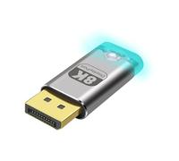 XMSJSIY 8K DP Dummy Plug EDID Emulator DisplayPort Headless Ghost Adapter | DisplayPort HDR Virtual Monitor Headless Ghost Adapter Supports 7680x4320@30Hz with LED Light for Screenless Remote Control