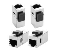 XMSJSIY Cat7 Keystone Jack Coupler RJ45 Female to Female Keystone Jack Shielded Connecter Inline for Wall Plate 8P8C Cat7 Modular Ethernet Coupler Connector for Cat7/Cat6/Cat6A/Cat5e/Cat5-4PCS
