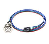 XMSJSIY Chassis Switch Host Metal Button, Computer Host Switch Cable PC Case LED Power Button ATX Supply On/Off for DIY Computer Switch 60cm - 1pcs (12mm)