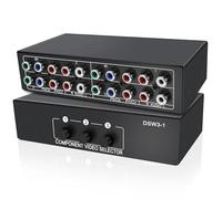 XMSJSIY Component AV Switch 3 in 1 Out Composite 5 RCA YPbPr RGB Selector Switch AV Splitter Converter Box 3-Way Hub 1080P for Xbox 360 Wii PS2 PS3 DVD VCD EVD HDVD