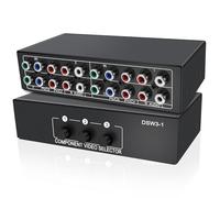XMSJSIY Component AV Video Switch 3 in 1 Out Composite 5 RCA YPbPr RGB Selector Switcher AV Splitter Converter Box 3-Way Hub 1080P for Xbox 360 Wii PS2 PS3 DVD VCD EVD HDVD
