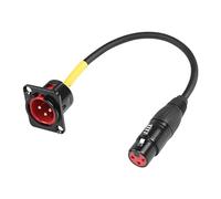 XMSJSIY D-Type XLR Male Panel Mount to Female Connector Pass Through Cable,3 Pin Mic XLR Feed/Pass Thru Converter Compatible with Microphone - 50cm/19.6inch