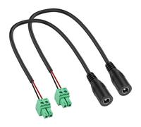 XMSJSIY DC 5.5 mm x 2.1 mm to Phoenix Terminal Adapter Cable DC 5521 to 15EDGK 2-Pole 3.81mm/0.15inch Pitch Circuit Board PCB Screw Terminal Block for CCTV Security Camera - 30CM/11.8inch (Female)