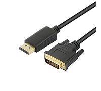 XMSJSIY Displayport to DVI Adapter Cable,High Speed DP Male to DVI 24+1 Male 1080P Full HD for PC, Laptop, HDTV, Projector, Monitor - 1.8M