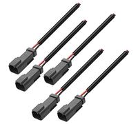 XMSJSIY DT Connector 2 Pin with 16 AWG Cable Waterproof Automotive Electrical DT 2 Pin Pigtail Cable Male Plug Wiring Harness for Deutsch Connector Kit for Car LED Work Light-5 kits (Male)