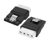 XMSJSIY IDE to SATA Adapter IDE 4Pin to SATA 15Pin Power Cable Adapter Female to Female Power Converter for Hard Drives Solid State Drives HDD SSD CD DVD Drive - 2PCS (Female to Female)