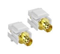 XMSJSIY Keystone BNC Jack Female to Female Coupler Adapter BNC Jack Insert | Connector Snap-In Socket for Wall Plate Outlet Panel Mount- 2Pcs