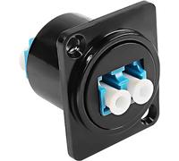 XMSJSIY LC Fiber Optic Panel Mount Adapter Connector D-Type LC Female to Female Coupler Single-Mode Multimode Module Socket for Fiber Optic LAN Network Patch Panel