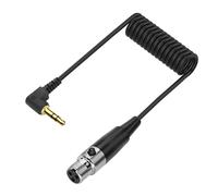 XMSJSIY Mini XLR to 3.5mm Stereo Audio Cable 90 Degree Right Angle 1/8
