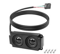 XMSJSIY Motherboard Speaker Internal USB PC Computer Speaker 9 Pin for Desktop Case Audio Stereo Loudspeaker Hidden Small Type DIY - 0.6M/1.9FT 1 Pair