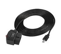 XMSJSIY OBD Power Cable Micro USB for Dash Camera OBDII Power Cable Adapter Charging Wire 12.8V - 36V /11.6V - 36V to 5V/3A Surveillance/Acc Mode - 3.5M (Not compatible with electric car)