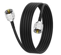 XMSJSIY PL259 UHF Coaxial Cable RG58 UHF Male to Male Low Loss CB Coax Antenna Extension Jumper Cord for HAM Radio, Antenna Analyzer, Dummy Load, SWR Meter - 1M/3.2FT