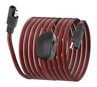 XMSJSIY SAE Extension Cable with ON/OFF Switch 14AWG Solar Power Cable Wire Harness Quick Connect Wire 12V-24V SAE Connector for Solar Panel RV Motorcycle Camp Trailer - 2.5M/8.2FT