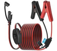 XMSJSIY SAE to Alligator Clip Extension Charger Cable 12V 14AWG SAE Connector to Battery Crocodile Clip Quick Connect/Disconnect Cord with 15A Fuse and On/Off Switch for Car RV Motorcycle - 2M/6.56FT