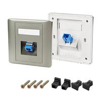 XMSJSIY SC Fiber Optical Wall Plate Panel Mount Simplex Coupler Connector Jack SC Female to Female Simplex Fiber Module Network Panel - 2PCS