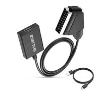 XMSJSIY SCART to HDMI Converter Cable 1080P/720P SCART Analog to Digital HDMI Female HD Video Audio Converter Adapter for CRT/VHS/DVD CVBS Play -0.7M/2.29FT