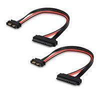 XMSJSIY Slimline Sata 13 Pin Male to 22 Pin Sata Female Cable Adapter,Slimline Serial ATA 7+6 Pin to SATA 7+15 Pin Extension Connector for 2.5” HDD,SSD and Laptop CD-ROM - 2PCS 30cm