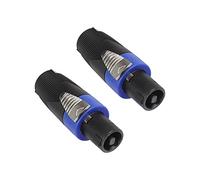 XMSJSIY Speakon Connector NL4FC Speaker Cables Head Speakon Cable Connector 4 Pole Adapter Twist Lock Audio Speaker Plug 1/4" Cables Compatible with Speakon NL4FC,NL4FX,NLT4X,NL2FC - 2PCS