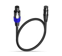XMSJSIY Speakon to XLR Audio Cable - Male to Female 3-Pin With Twist Lock for DJ PA Stage Speaker - 0.5m/1.6ft