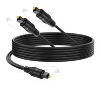 XMSJSIY Toslink Digital Optical Cable 1 in 2 Out Fiber Optic Audio Cable | Optical Male to Dual Male with Dust Caps for Home Theatre, Xbox, PS5/PS4,TV, Receiver - 1.5M/4.92FT