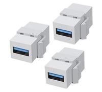 XMSJSIY USB 3.0 Keystone Jack Inserts Adapter 5Gbps Snap-in Socket 3PCS