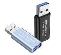 XMSJSIY USB Data Blocker USB Type-A 3.0 Data Defender Only for Quick Charge Protect Against Juice Jacking Secure Adapter Refuse Hacking for Smartphones Tablets Laptops - 2PCS