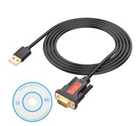 XMSJSIY USB to RS232 DB9 Serial Adapter Cable Converter Cord with Gold Plated Support Winows11/10/8.1/8/7 Vista/XP and Mac OS -1.5M/4.29FT (USB Male to DB9 Male)