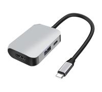 XMSJSIY USB Type-C Hub 3 in 1 Multiport Splitter Adapter with 4K HDMI & 5Gbps USB 3.0 & 100W Type-C PD Fast Data Transfer and Charging for Laptop,PC,TV Phone -1PCS