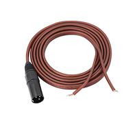 XMSJSIY XLR Speaker Cable, Gold Plated XLR 3 Pin Male Speaker Bare Wire Connector Replacement Audio Cable Open End for DJ/PA Amplifier Subwoofer Mixer - 2M / 6.56FT