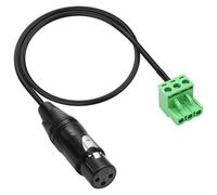 XMSJSIY XLR to 3-pin Phoenix Cable XLR 3P Female to PHX3M NBKF/2EDG-5.08 3pin PCB Screw Terminal Block Adapter Connector Cord for Speakers - 0.4M/1.3FT (XLR Female)