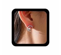 Xmsrn Vintage Crescent Moon Earrings Tiny Star Stud Earrings Gold Minimal Star Hoop Moon Jewellery For Women, Zinc, No Gemstone