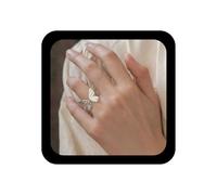 Xmsrn Vintage Metal Butterfly Ankle Ring Gold Butterfly Finger Ring Tiny Boho Hand Wings Jewellery For Women, Zinc, No Gemstone
