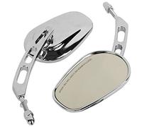 XMT-MOTOR 8mm Rearview Mirror Compatible with Harley Touring Softail FL Dyna Sportster 883 Chrome