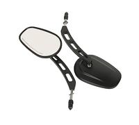XMT-MOTOR 8mm Rearview Mirror Compatible with Harley Touring Softail FL Dyna Sportster 883 Matte Black
