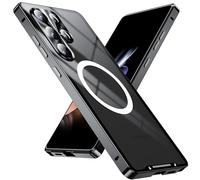 XMTON Metal Case for Samsung Galaxy S25 Ultra 6.9", Slim Aviation Aluminum Metal Bumper Cover Compatible with Magsafe Case Built-in Camera Lens Film (Black)