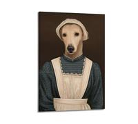 XMUXCY Animal Retro Portrait Farmer Dog Portrait Canvas Wall Art Posters for Modern Family Bedroom And Office Decor Artwork 08x12inch(20x30cm)