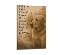XMUXCY Animal Vintage Text Golden Retriever Affectionate Confession Canvas Wall Art Posters for Modern Family Bedroom And Office Decor Artwork 12x18inch(30x45cm)