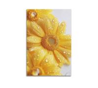 XMUXCY Bedroom Wall Decoration Canvas Posters-Plant Poster Yellow Flowers Sunny Healing Canvas Decor 12x18inch(30x45cm) Unframe-style