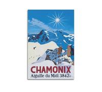 XMUXCY Bedroom Wall Decoration Canvas Posters-Travel Poster Chamonix Aiguille Du Midi Decorative Painting 12x18inch(30x45cm) Unframe-style
