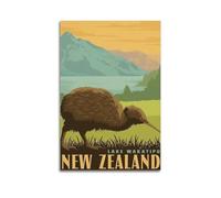 XMUXCY Bedroom Wall Decoration Canvas Posters-Travel Poster New Zealand Kiwi Charming And National Painting 08x12inch(20x30cm) Unframe-style
